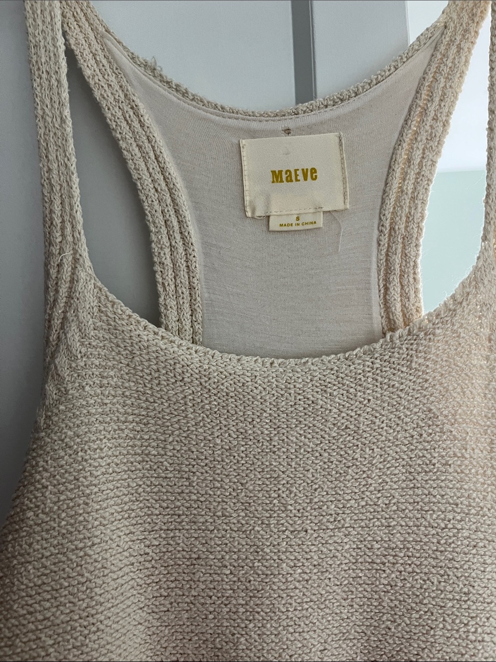 Maeve Cream Knit Midi Dress